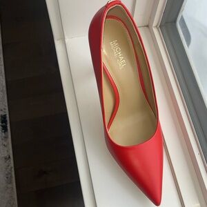Michael Kors Amara Pump Vibrant Red Pointed Heels